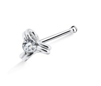 Stone Design Silver Bone Nose Stud NSKD-91